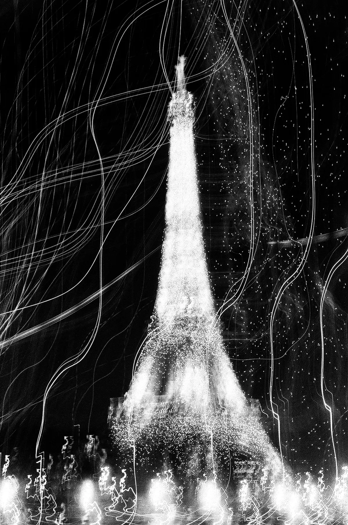 Film frame from a night street